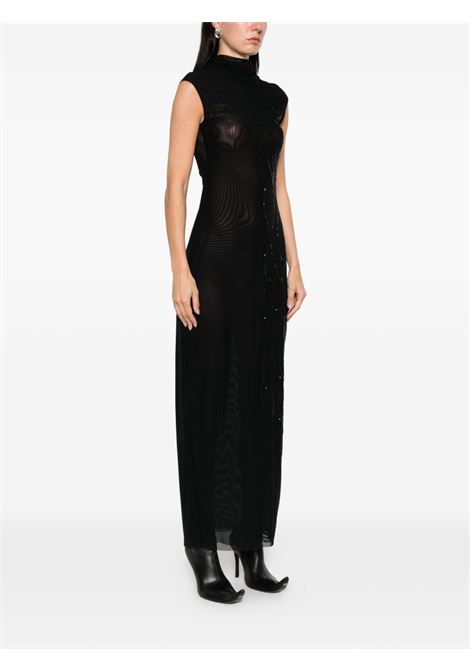 abito lungo sequin donna nero JEAN PAUL GAULTIER | 25/03-W-DR022-M00100